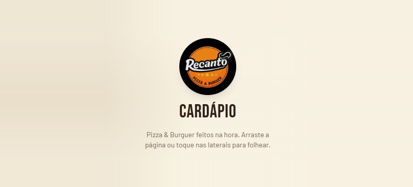 Prévia do projeto Recanto Pizzaria